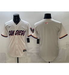 Men San Diego Padres Blank Cream 2026 City Connect Stadium Stitched Baseball Jersey Men San Diego Padres Blank Cream 2026 City Connect Stadium Stitched Baseball Jersey