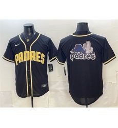 Men San Diego Padres Team Big Logo 2026 Fashion Replica Black Out Stitched Baseball Jersey