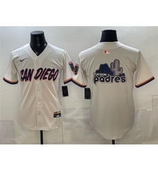 Men San Diego Padres Team Big Logo Cream 2026 City Connect Stadium Stitched Baseball Jersey Men San Diego Padres Team Big Logo Cream 2026 City Connect Stadium Stitched Baseball Jersey