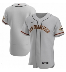 Men San Francisco Giants Men Nike Gray Road 2020 Flex Base Official Team MLB Jersey