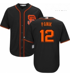 Mens Majestic San Francisco Giants 12 Joe Panik Replica Black 2015 Alternate Cool Base MLB Jersey