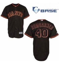 Mens Majestic San Francisco Giants 40 Madison Bumgarner Authentic Black New Cool Base MLB Jersey