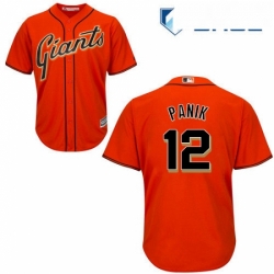 Youth Majestic San Francisco Giants 12 Joe Panik Replica Orange Alternate Cool Base MLB Jersey