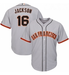 Youth Majestic San Francisco Giants 16 Austin Jackson Replica Grey Road Cool Base MLB Jersey 