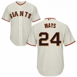 Youth Majestic San Francisco Giants 24 Willie Mays Authentic Cream Home Cool Base MLB Jersey