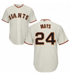 Youth Majestic San Francisco Giants 24 Willie Mays Replica Cream Home Cool Base MLB Jersey