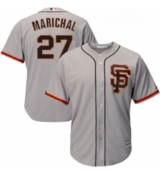 Youth Majestic San Francisco Giants 27 Juan Marichal Authentic Grey Road 2 Cool Base MLB Jersey