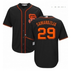 Youth Majestic San Francisco Giants 29 Jeff Samardzija Authentic Black Alternate Cool Base MLB Jersey