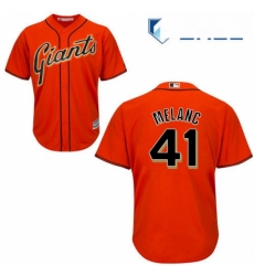 Youth Majestic San Francisco Giants 41 Mark Melancon Replica Orange Alternate Cool Base MLB Jersey