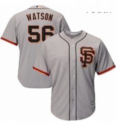 Youth Majestic San Francisco Giants 56 Tony Watson Authentic Grey Road 2 Cool Base MLB Jersey 