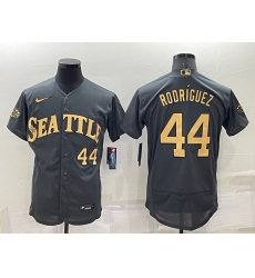 Men Seattle Mariners 44 Julio Rodr EDguez 2022 All Star Charcoal Flex Base Stitched Jersey