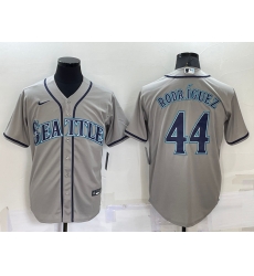 Men Seattle Mariners 44 Julio Rodriguez Grey Stitched MLB Cool Base Nike Jersey