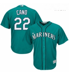 Mens Majestic Seattle Mariners 22 Robinson Cano Replica Teal Green Alternate Cool Base MLB Jersey