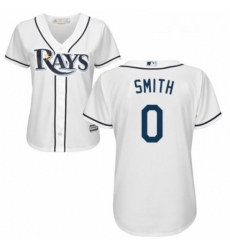 Womens Majestic Tampa Bay Rays 0 Mallex Smith Authentic White Home Cool Base MLB Jersey 