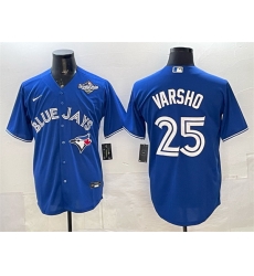 Men Toronto Blue Jays 25 Daulton Varsho Royal 2025 World Series Home Cool Base Stitched Baseball Jersey Men Toronto Blue Jays 25 Daulton Varsho Royal 2025 World Series Home Cool Base Stitched Baseball Jersey