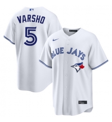 Men Toronto Blue Jays Daulton Varsho 5 White Home Limited Stitched Baseball Jersey Men Toronto Blue Jays Daulton Varsho 5 White Home Limited Stitched Baseball Jersey