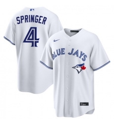 Men Toronto Blue Jays George Springer 4 White Home Limited Stitched Baseball Jersey