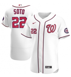 Men Washington Nationals 22 Juan Soto Men Nike White Home 2020 Flex Base Player MLB Jersey