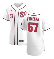 Washington Nationals 67 Kyle Finnegan Men Nike White Home 2020 Authentic Player MLB Jersey