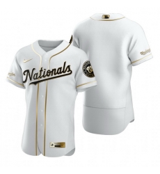 Washington Nationals Blank White Nike Mens Authentic Golden Edition MLB Jersey