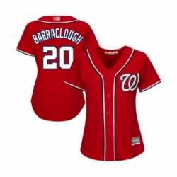 Womens Washington Nationals 20 Kyle Barraclough Replica Red Alternate 1 Cool Base Baseball Jersey 