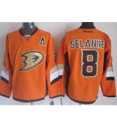 Anaheim Ducks 8 Teemu Selanne Orange 2014 Stadium Series Jersey