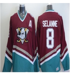 Anaheim Ducks #8 Teemu Selanne Red CCM Throwback Stitched NHL Jersey