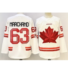 Men Canada Hockey 63 Brad Marchand White Stitched Jersey Men Canada Hockey 63 Brad Marchand White Stitched Jersey