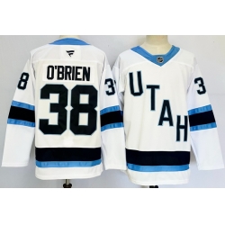 Men Utah Hockey Club 38 Liam O 27Brien White 2024 25 Stitched Jersey