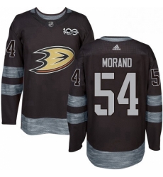 Mens Adidas Anaheim Ducks 54 Antoine Morand Premier Black 1917 2017 100th Anniversary NHL Jersey 