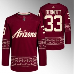 Men Arizona Coyotes 33 Travis Dermott Garnet Alternate Pro Jersey