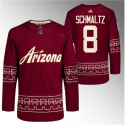 Men Arizona Coyotes 8 Nick Schmaltz Garnet Alternate Pro Jersey