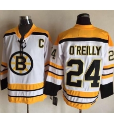 Bruins #24 Terry O 27Reilly White CCM Throwback Stitched NHL Jersey