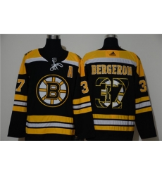 Bruins 37 Patrice Bergeron Black Adidas Fashion Jersey