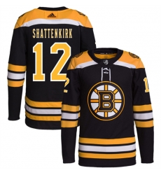 Men Boston Bruins 12 Kevin Shattenkirk Black Stitched Jersey