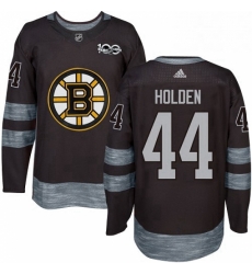 Mens Adidas Boston Bruins 44 Nick Holden Authentic Black 1917 2017 100th Anniversary NHL Jersey 