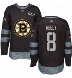 Mens Adidas Boston Bruins 8 Cam Neely Authentic Black 1917 2017 100th Anniversary NHL Jersey 