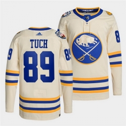 Men Buffalo Sabres 89 Alex Tuch 2022 Cream Heritage Classic Cream Stitched jersey