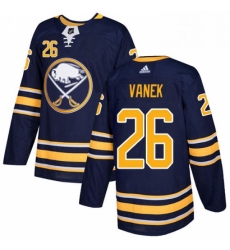 Mens Adidas Buffalo Sabres 26 Thomas Vanek Authentic Navy Blue Home NHL Jersey 