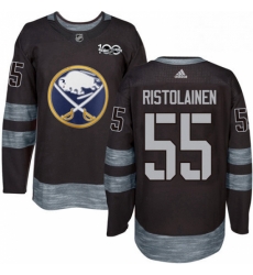 Mens Adidas Buffalo Sabres 55 Rasmus Ristolainen Premier Black 1917 2017 100th Anniversary NHL Jersey 