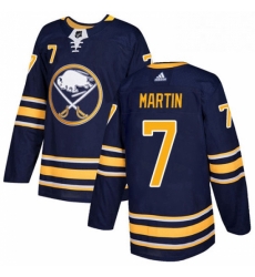 Mens Adidas Buffalo Sabres 7 Rick Martin Premier Navy Blue Home NHL Jersey 