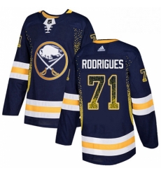 Mens Adidas Buffalo Sabres 71 Evan Rodrigues Authentic Navy Blue Drift Fashion NHL Jersey 