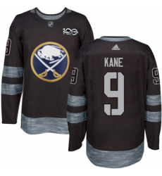 Mens Adidas Buffalo Sabres 9 Evander Kane Authentic Black 1917 2017 100th Anniversary NHL Jersey 