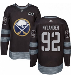 Mens Adidas Buffalo Sabres 92 Alexander Nylander Authentic Black 1917 2017 100th Anniversary NHL Jersey 