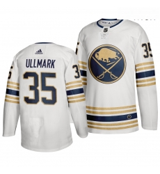 Sabres 35 Linus Ullmark White 50th Anniversary Adidas Jersey