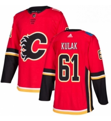 Mens Adidas Calgary Flames 61 Brett Kulak Premier Red Home NHL Jersey 