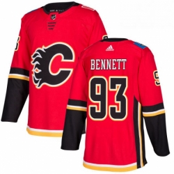 Mens Adidas Calgary Flames 93 Sam Bennett Authentic Red Home NHL Jersey 