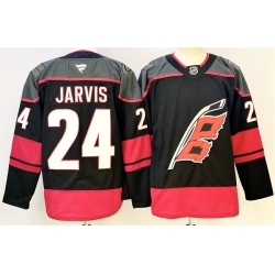 Men Carolina Hurricanes 24 Seth Jarvis Black 2024 25 Home Stitched Hockey Jersey