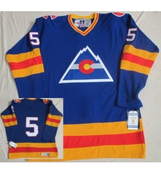 Colorado Avalanche #5 Rab Ramage CCM Throwback Blue NHL Jerseys