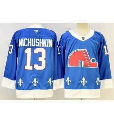 Men Colorado Avalanche 13 Valeri Nichushkin Blue 2025 Stitched With C Patch Hockey Jersey